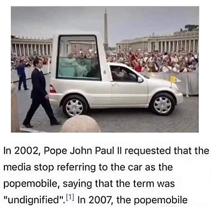 Popemobile, Popemobile - Wikipedia screenshot.JPG