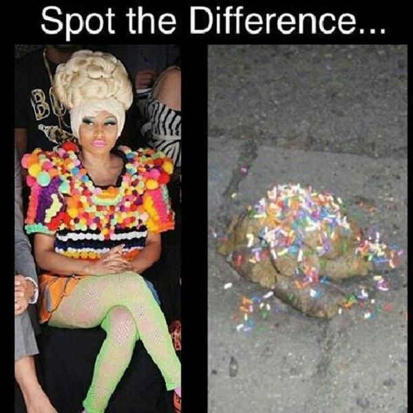 Spot-the-diffence-nicki-minaj-sprinkled-shit.jpg