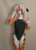 This furry got bored with his fursuit.