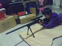 He plays Call of Duty, so he knows how to handle a gun