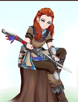 Someone actually paid $75 for this drawing that looks nothing like Aloy from Horizon.  That badly lacks closure and fails on forshortening.
