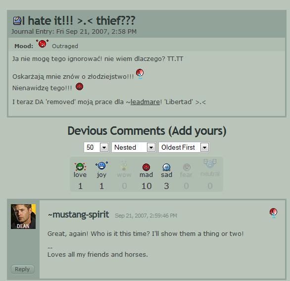 Aniutqada bitching about being accused for being an [[truth|art thief