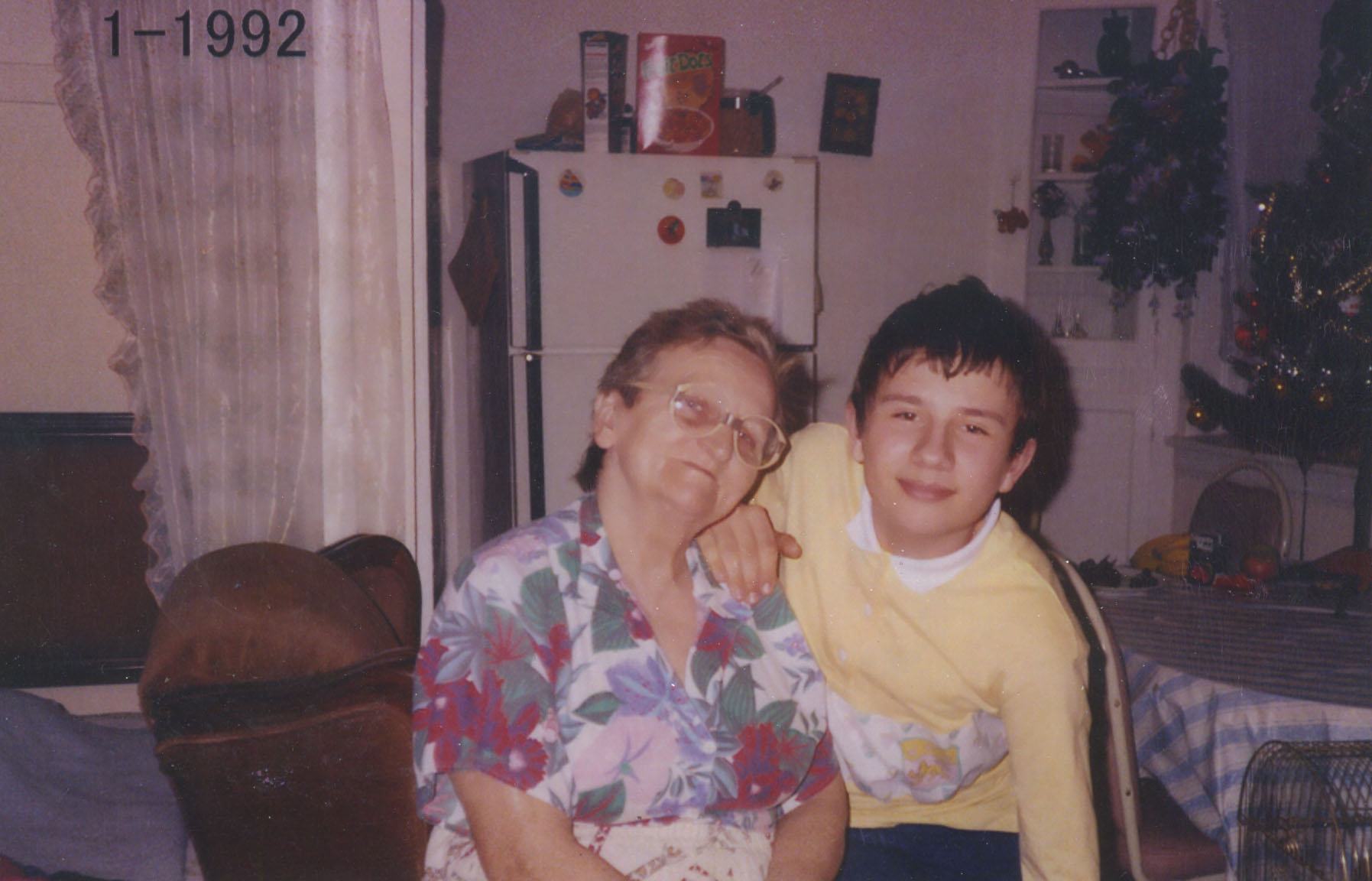 Ljupco at around age 14 with his babushka.