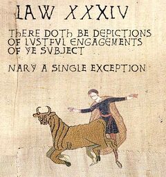 Predates the internet, possibly as far back as [[Bayeux Tapestry|the 11th century.