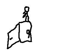 Cunter-Strike player camping above the door