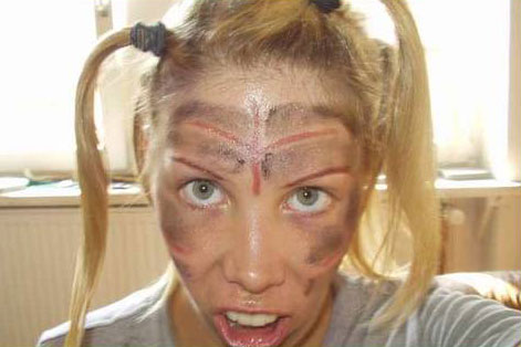 Cancerr after being beaten by her man for fuckin up his [[sammich