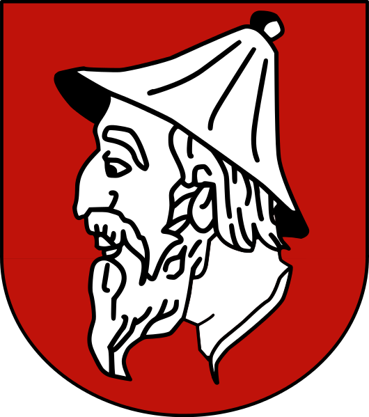 The coat of arms of Judenburg, Austria, featuring jew hat