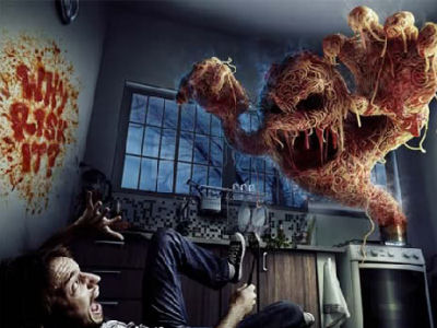 I know what you're thinking, but no, this is not creepypasta. [[Pun|This is creepy pasta.