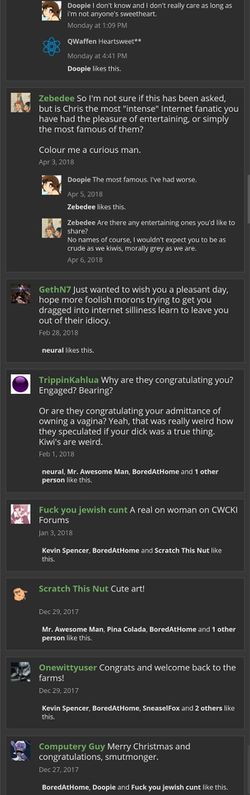 You only have value here so long as you tell us everything about Chris-Chan.  Get talking <a href=