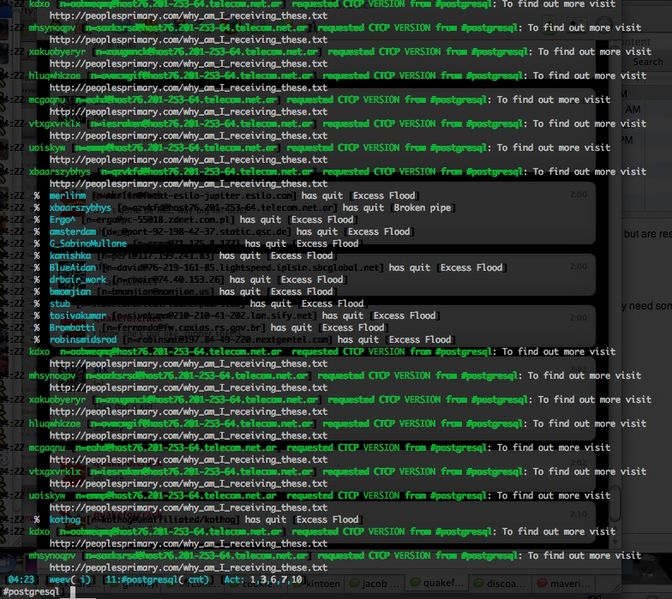 How it appears in the [[irssi|IRC client of rich and beautiful people.
