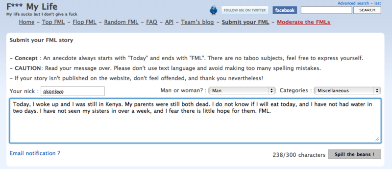 An example of a fake post...
