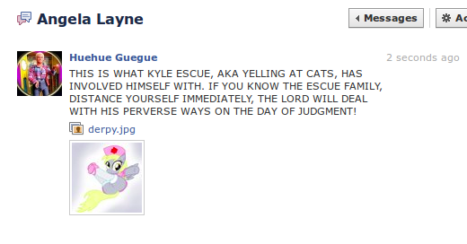 All of Greg's friends were rightfully contacted with this message, because knowing is half the battle!