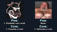 The pros and cons of hiring Fattyman versus the pros and cons of hiring literally anyone else.