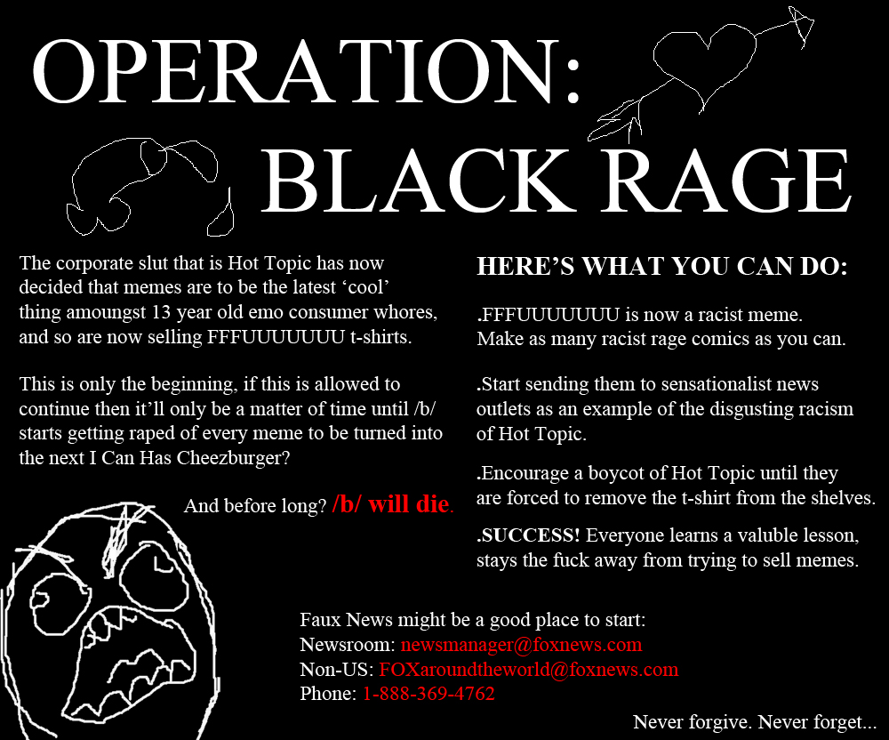 A printable flier which can posted in malls, schools, bus stops, the windows of Hot Topic, public restrooms, churches, and anywhere else where concerned activists can see and heed its noble call to action.