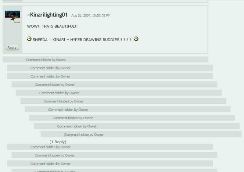 AniutqaDA does the right thing by hiding comments that point out her blatant tracing