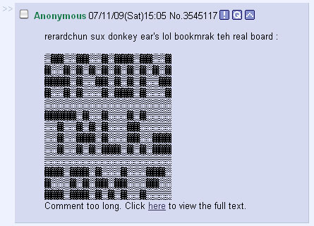 Example of AnonTalk spam on 4chan showcasing the fine culture and moral superiority that Anontalk has over "Retardchan".