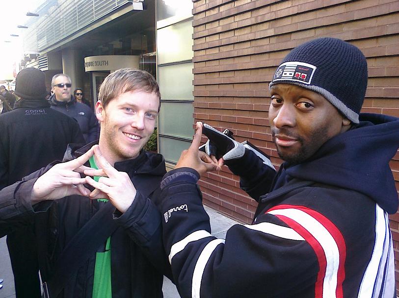 At left, Invisibro works on making whiteness even more humiliating.