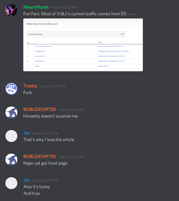 Jan tells his userbase that he loves this ED page.