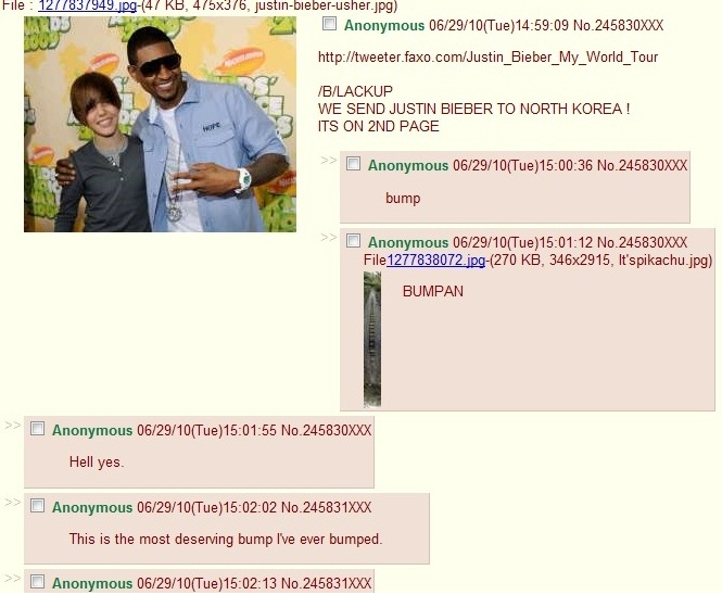 One of many threads on 4chan.