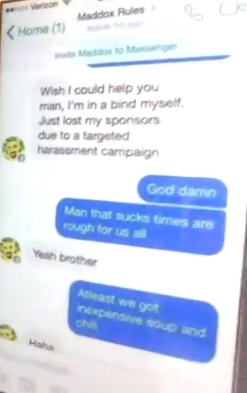 Reminder: if Maddox never invited Jesse, he'd be making sponsorship money right now.