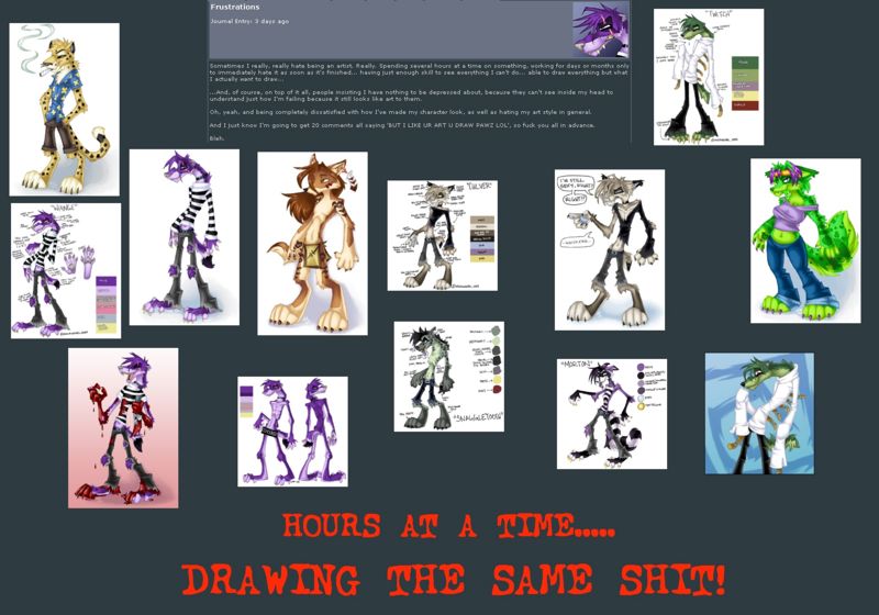 I wish I could spend hours drawing the same fucking shit.