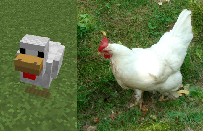 PC graphics (left) and Console graphics (right) compared side-by-side.