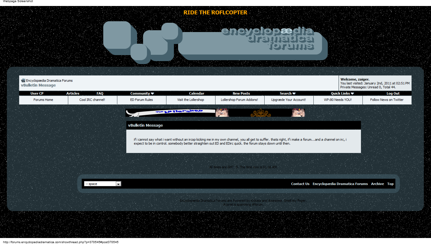 What happens when you don't show respect, AKA [[Serious Fucking Business