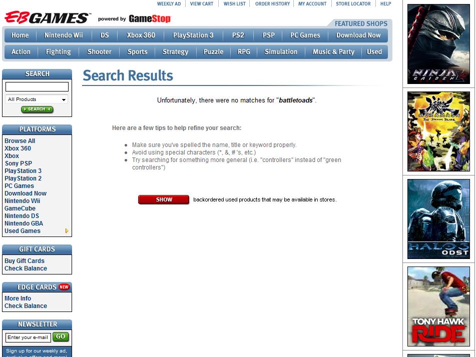 Gamespot's site as of September 1st, 2009