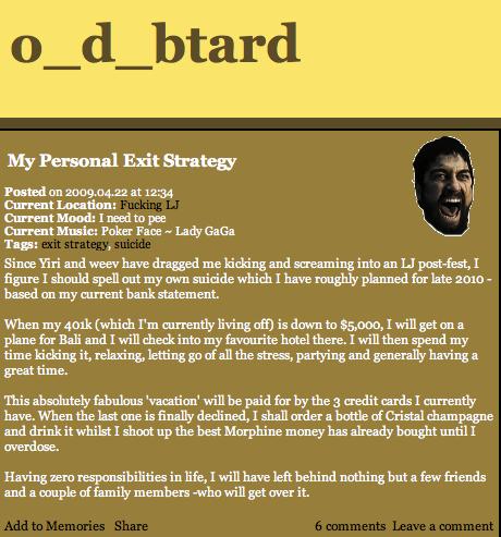 His exit strategy post on his TemplateEdit<a href=