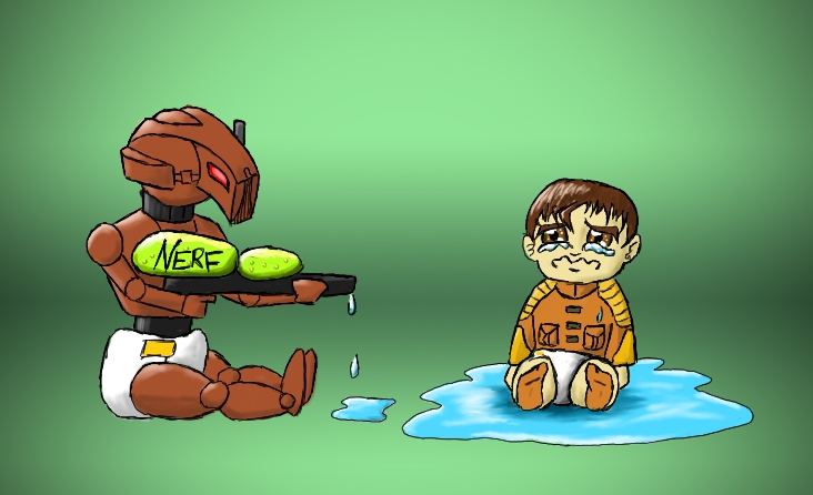 Statement: I do not think this Tartlet meatbag knows what NERF products are.