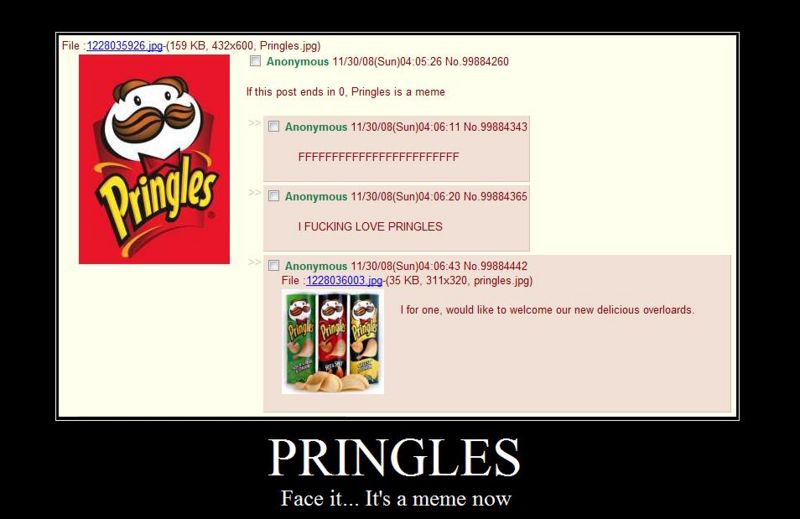 PRINGLES IS NOW A MEME