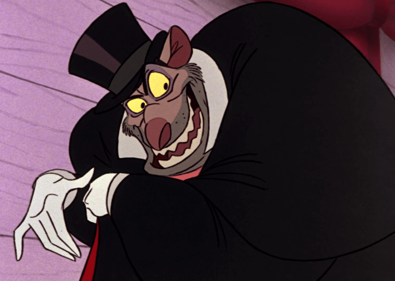 Professor Ratigan, the perfect example of a jew in a Disney film.