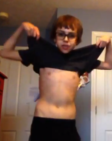 Proof that he's not 15: Dangerously underweight, arms looking like toothpricks with no muscles to be found, torso painfully thin with no body fat or visible ribs...