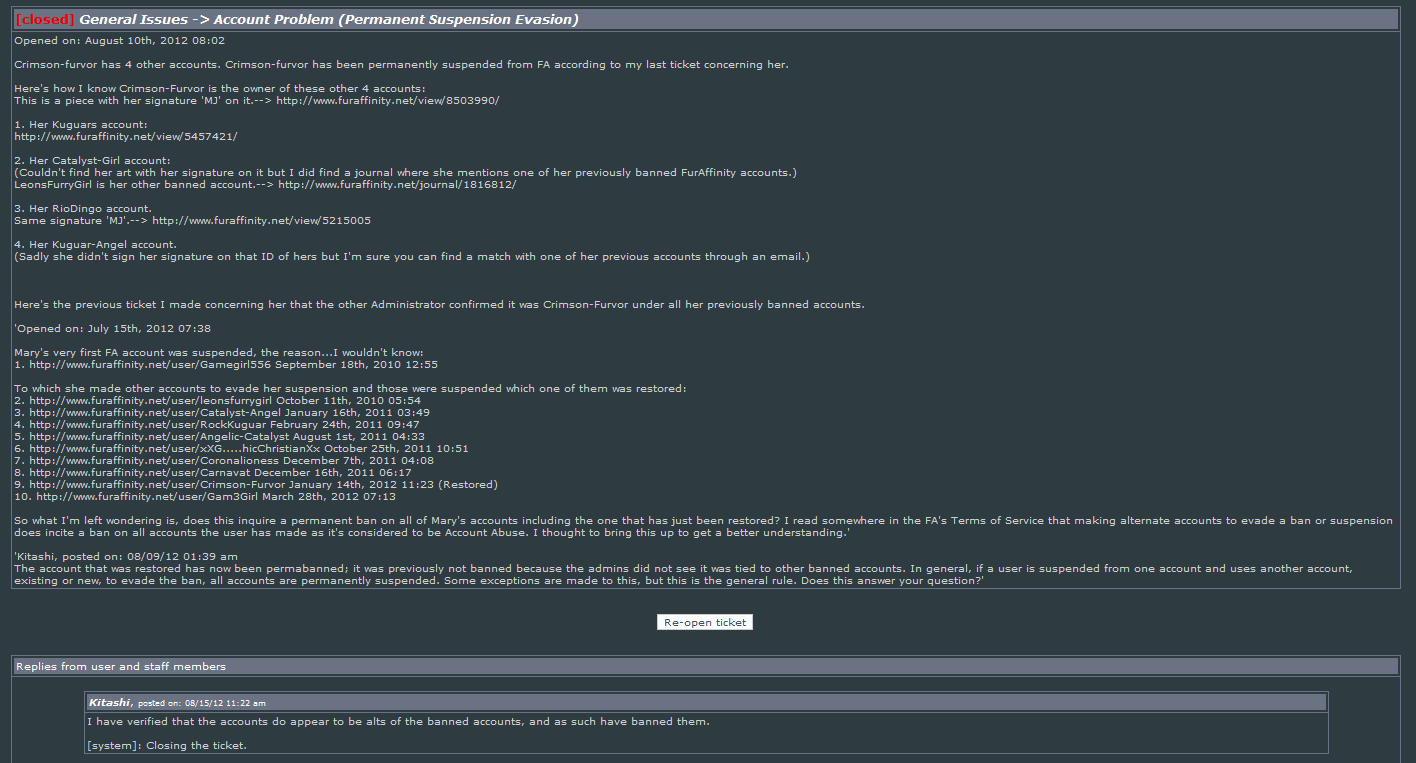 FurAffinity won't tolerate furfags like Mary E. James.