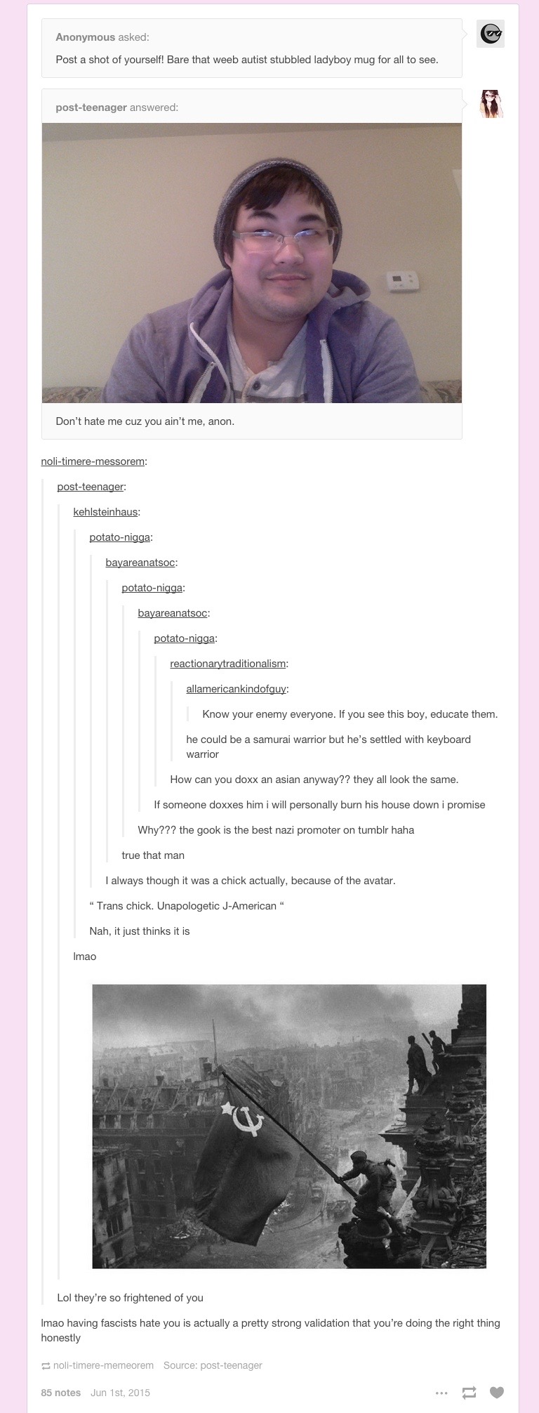 The ugly tranny himself.