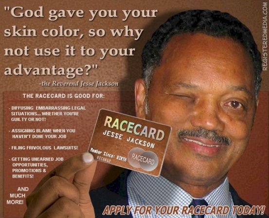 RaceCard, approved by Jesse Jackson.