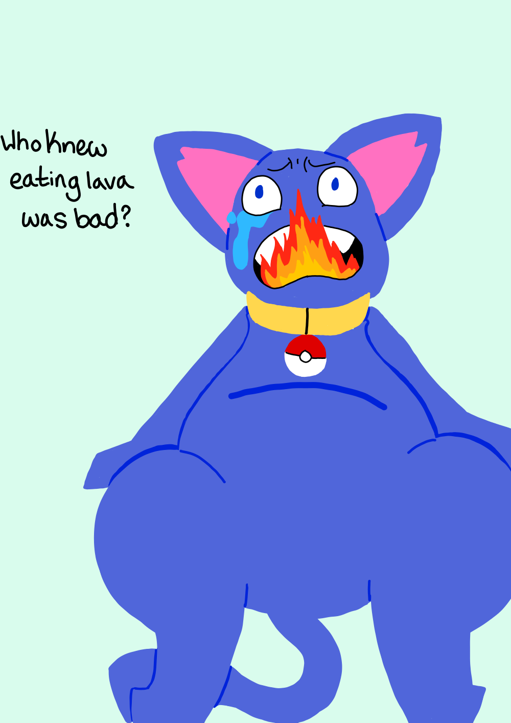 Too dumb enough to realize the dangers of lava. Wow, just wow.