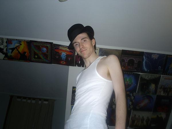 This is the last angle we could take a photo of Rob from before he completely vanished due to his thin, gangly frame.