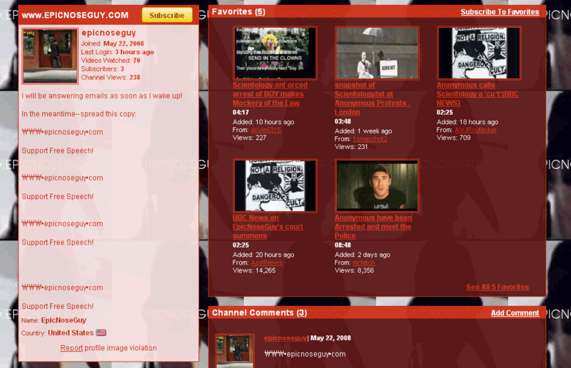 Faking YouTube accounts: the behaviour of a legitimate religion, not a cult, obviously.