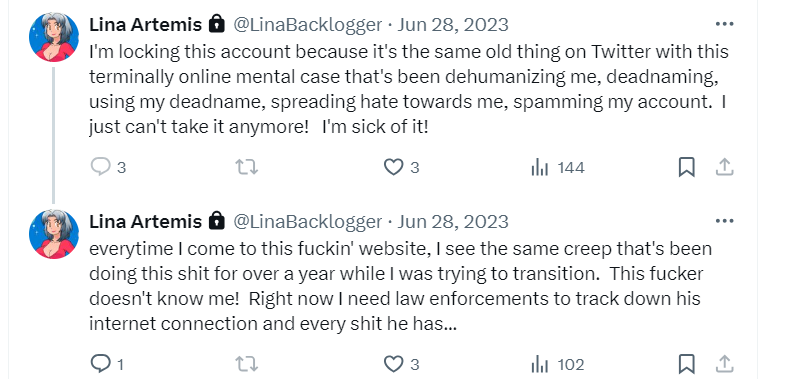 he always try to private his account and hidden his discord server and social media so people wont find him, the INTETRNET SEE THINGS!!