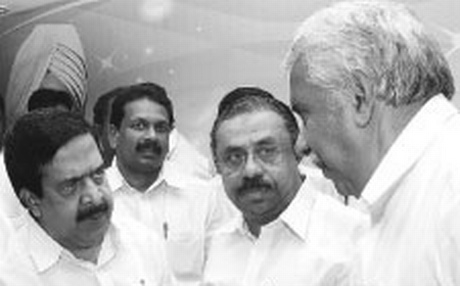 Two men engaging in a serious discussion.