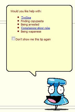 Meet Sticky! He's your guide to shitposting on /b/.