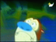 John Kricfalusi's concept on dianetics, using Stimpy as a test subject for hallucinogens