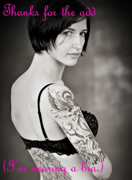 Stupid "Thanks for the add" comments like these are a foolproof way to identify a Myspace whore.