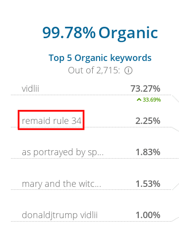 Somehow people get to VidLii just by looking for Rule 34.