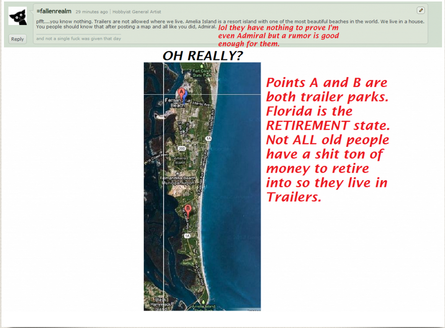 FallenRealm claimed that trailers are not allowed where he is, yet with Google, two parks were found right on Amelia Island.