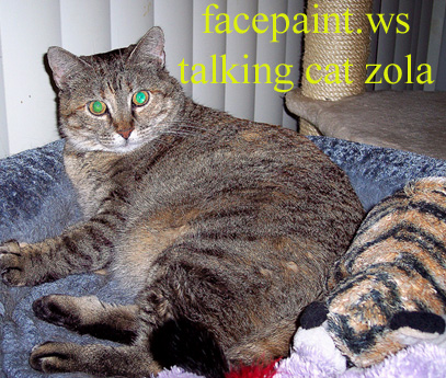 Zola the famous talking cat.